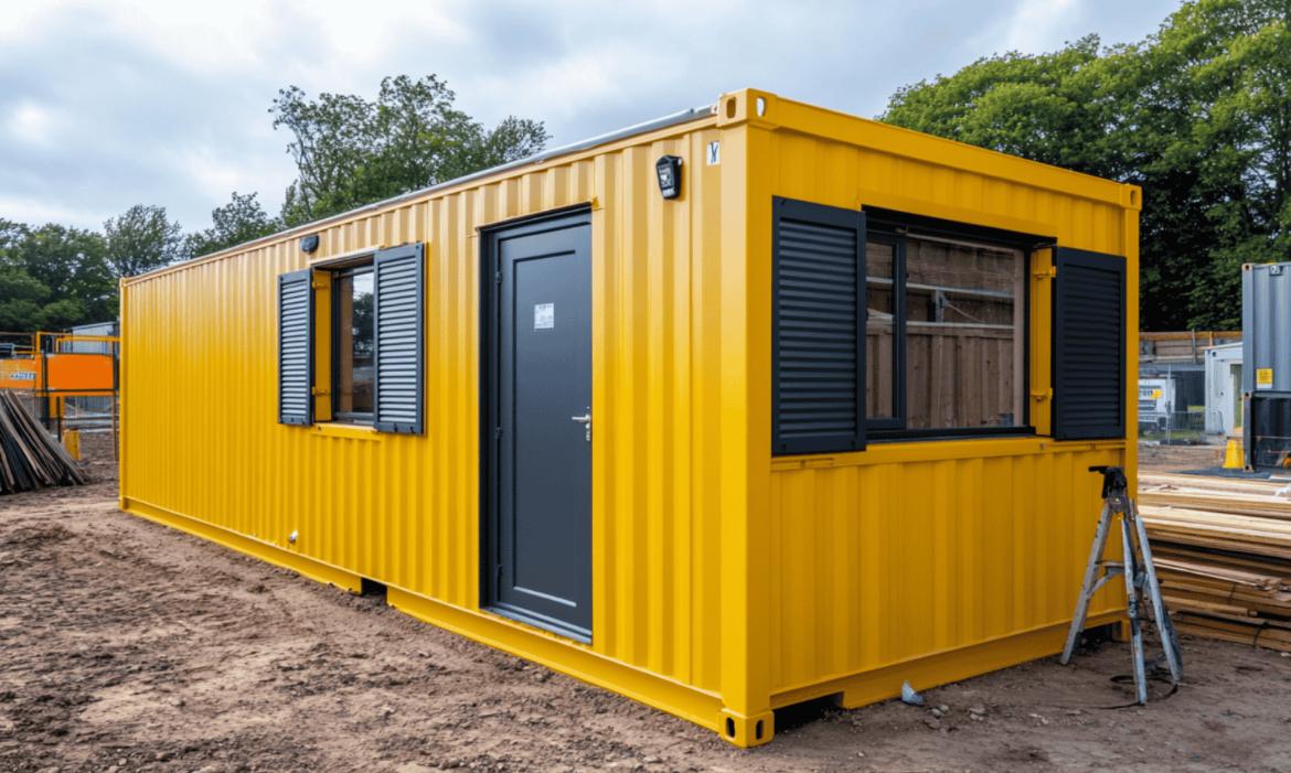 Modern container home in forest